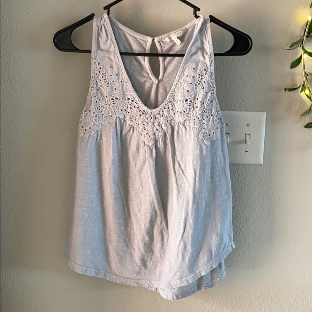 Lucky Brand Light Blue TankTop with Floral Design